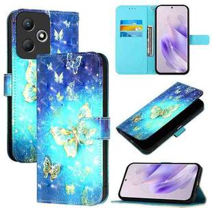 For Infinix Hot 30 Play / Hot 30 Play NFC 3D Painting Horizontal Flip Leather Phone Case(Golden Butterfly)