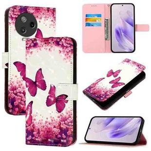 For Infinix Note 12 2023 / Note 12 Pro 4G 3D Painting Horizontal Flip Leather Phone Case(Rose Butterfly)