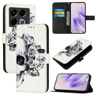 For Infinix Note 40 3D Painting Horizontal Flip Leather Phone Case(Skull)