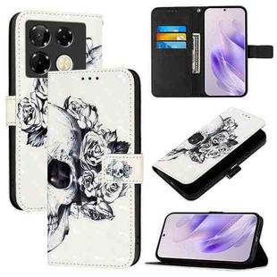 For Infinix Note 40 Pro 4G 3D Painting Horizontal Flip Leather Phone Case(Skull)