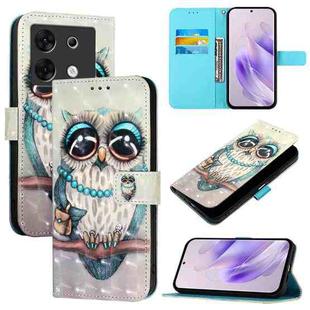 For Infinix Zero 30 5G 3D Painting Horizontal Flip Leather Phone Case(Grey Owl)