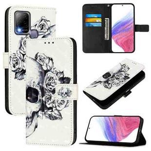 For Infinix Hot 10T / 10S 3D Painting Horizontal Flip Leather Phone Case(Skull)