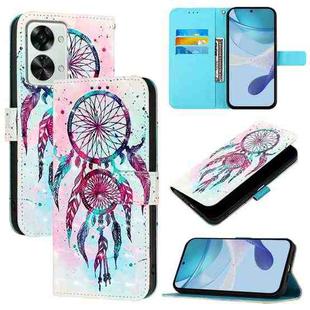 For OnePlus Nord 2T 3D Painting Horizontal Flip Leather Phone Case(Color Drop Wind Chimes)