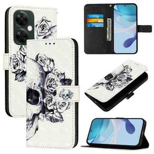 For OnePlus Nord CE 3 Lite / Nord N30 3D Painting Horizontal Flip Leather Phone Case(Skull)