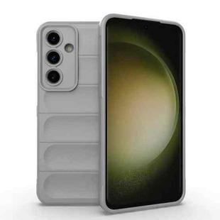 For Samsung Galaxy S24 FE 5G Magic Shield TPU + Flannel Phone Case(Grey)