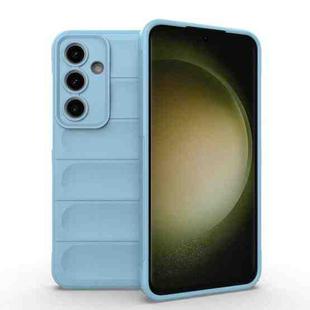 For Samsung Galaxy S24 FE 5G Magic Shield TPU + Flannel Phone Case(Light Blue)