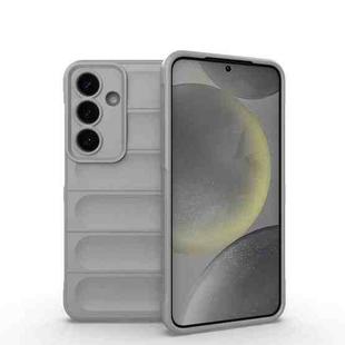For Samsung Galaxy S25 5G Magic Shield TPU + Flannel Phone Case(Grey)
