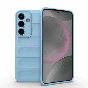 For Samsung Galaxy S25+ 5G Magic Shield TPU + Flannel Phone Case(Light Blue)