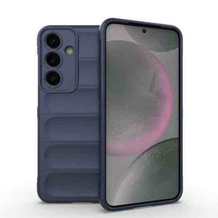 For Samsung Galaxy S25+ 5G Magic Shield TPU + Flannel Phone Case(Dark Blue)