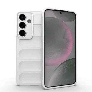 For Samsung Galaxy S25+ 5G Magic Shield TPU + Flannel Phone Case(White)