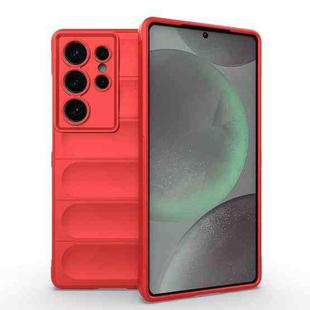 For Samsung Galaxy S25 Ultra 5G Magic Shield TPU + Flannel Phone Case(Red)