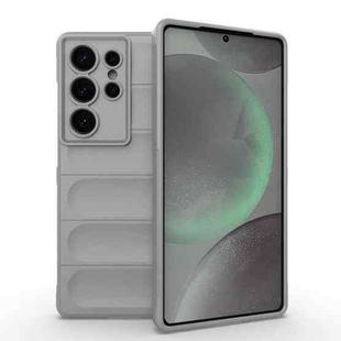 For Samsung Galaxy S25 Ultra 5G Magic Shield TPU + Flannel Phone Case(Grey)