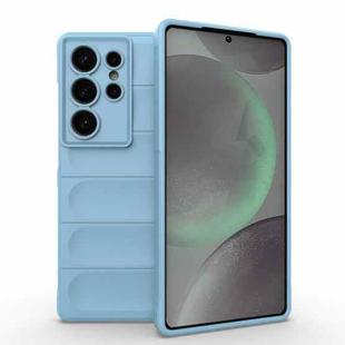 For Samsung Galaxy S25 Ultra 5G Magic Shield TPU + Flannel Phone Case(Light Blue)