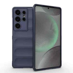 For Samsung Galaxy S25 Ultra 5G Magic Shield TPU + Flannel Phone Case(Dark Blue)