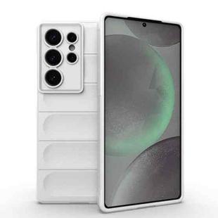 For Samsung Galaxy S25 Ultra 5G Magic Shield TPU + Flannel Phone Case(White)