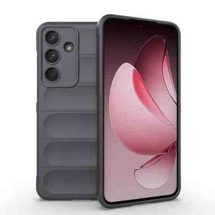 For Samsung Galaxy S25 FE 5G Magic Shield TPU + Flannel Phone Case(Dark Grey)