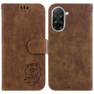 For Redmi A5 4G 173.3mm Little Tiger Embossed Leather Phone Case(Brown)