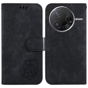 For Redmi K80 / K80 Pro / Xiaomi Poco F7 Pro Little Tiger Embossed Leather Phone Case(Black)
