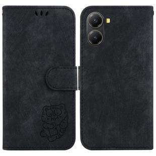 For Redmi Turbo 4 / Xiaomi Poco X7 Pro Little Tiger Embossed Leather Phone Case(Black)