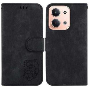 For Redmi 15C 4G 173.1mm / 15C 5G 173.1mm Little Tiger Embossed Leather Phone Case(Black)