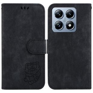 For Xiaomi 14T Little Tiger Embossed Leather Phone Case(Black)