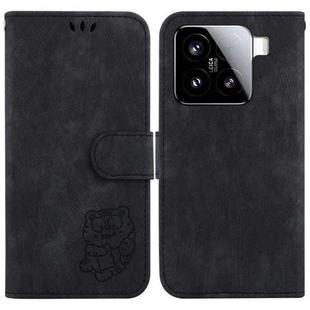 For Xiaomi 15 Little Tiger Embossed Leather Phone Case(Black)
