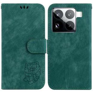For Xiaomi 15 Pro Little Tiger Embossed Leather Phone Case(Green)