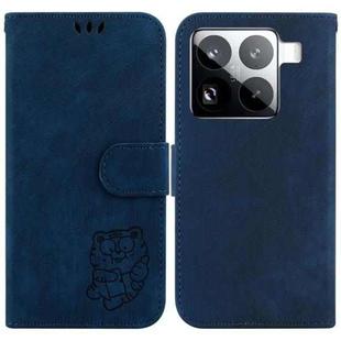 For Xiaomi 15 Pro Little Tiger Embossed Leather Phone Case(Dark Blue)