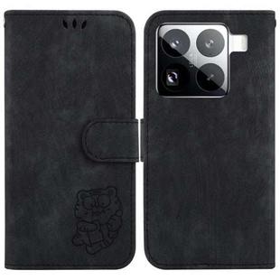 For Xiaomi 15 Pro Little Tiger Embossed Leather Phone Case(Black)