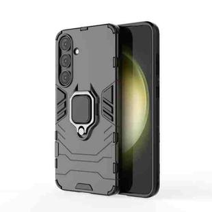 For Samsung Galaxy S25+ 5G PC + TPU Shockproof Protective Phone Case with Magnetic Ring Holder(Black)