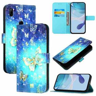For Honor 9X Global / Huawei P Smart Z 3D Painting Horizontal Flip Leather Phone Case(Golden Butterfly)