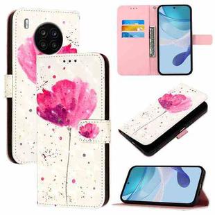 For Honor 50 Lite / Huawei Nova 8i 3D Painting Horizontal Flip Leather Phone Case(Flower)