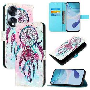 For Honor 70 3D Painting Horizontal Flip Leather Phone Case(Color Drop Wind Chimes)