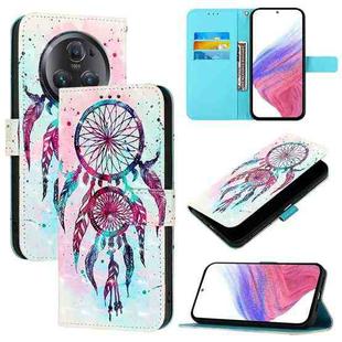 For Honor Magic5 Pro 3D Painting Horizontal Flip Leather Phone Case(Color Drop Wind Chimes)