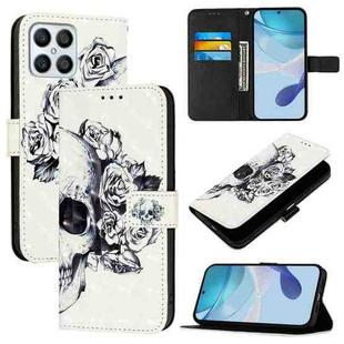 For Honor X8 4G / X30i / Play6T Pro 3D Painting Horizontal Flip Leather Phone Case(Skull)