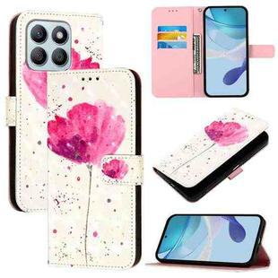 For Honor X8b Global 3D Painting Horizontal Flip Leather Phone Case(Flower)