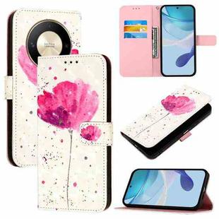 Honor X9b / Magic6 Lite Global 3D Painting Horizontal Flip Leather Phone Case(Flower)