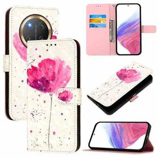 For Honor X9c 5G 3D Painting Horizontal Flip Leather Phone Case(Flower)