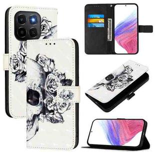 For Honor X6c 4G 3D Painting Horizontal Flip Leather Phone Case(Skull)