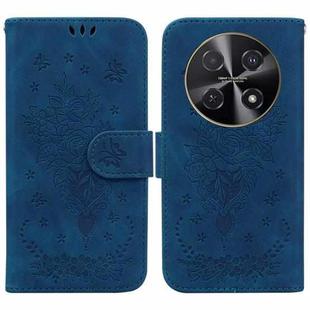 For Huawei nova 12i Butterfly Rose Embossed Leather Phone Case(Blue)