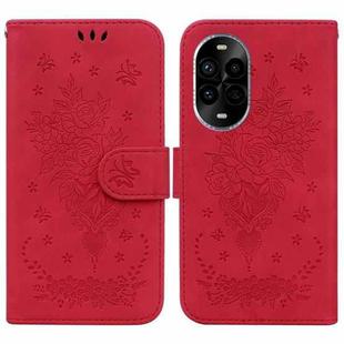 For Huawei nova 13 Pro Butterfly Rose Embossed Leather Phone Case(Red)