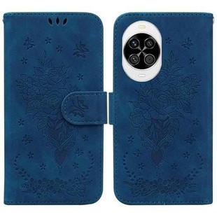 For Huawei nova 14 Butterfly Rose Embossed Leather Phone Case(Blue)