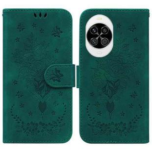 For Huawei nova 14 Butterfly Rose Embossed Leather Phone Case(Green)
