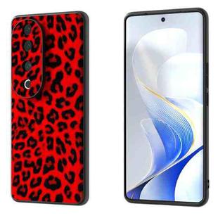 For vivo S19 Pro Black Frame Leopard Phone Case(Red Leopard)