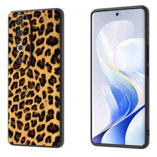 For vivo S19 Black Frame Leopard Phone Case(Golden Leopard)