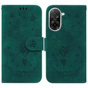 For Redmi A5 4G 171.7mm Butterfly Rose Embossed Leather Phone Case(Green)