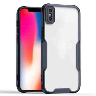 For iPhone XS / X Armor Shockproof PC Hybrid TPU Phone Case(Black)