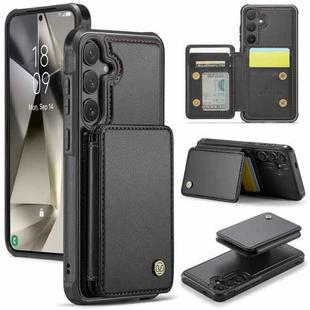 For Samsung Galaxy S24+ 5G JEEHOOD J05 Business Magnetic Style RFID Leather Phone Case(Black)