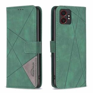 For Samsung Galaxy XCover 7 Pro Magnetic Buckle Rhombus Texture Leather Phone Case(Green)