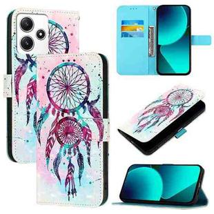 For Redmi 12 4G / 5G Global India / Note 12R 3D Painting Horizontal Flip Leather Phone Case(Color Drop Wind Chimes)